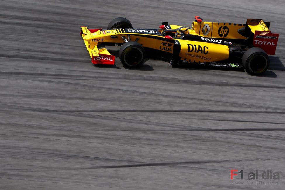 Kubica en los entrenamientos libres 3 del GP de Malasia 2010