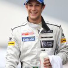 Bruno Senna, feliz en el GP de Malasia 2010