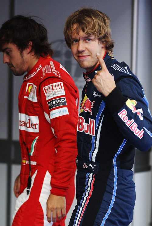 Hasta el momento, Vettel es el número uno en calificación