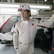 Kamui Kobayashi en su box