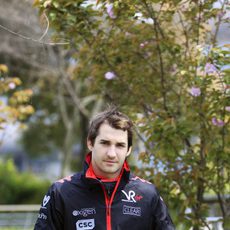 Timo Glock llega al circuito de China