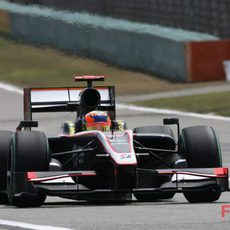 Karun Chandhok en su primera calificación en China