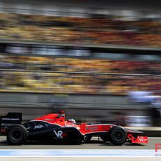 Timo Glock en la calificación del GP de China 2010