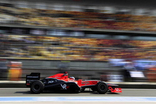 Timo Glock en la calificación del GP de China 2010