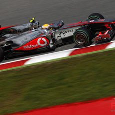 Lewis en el Circuit de Catalunya