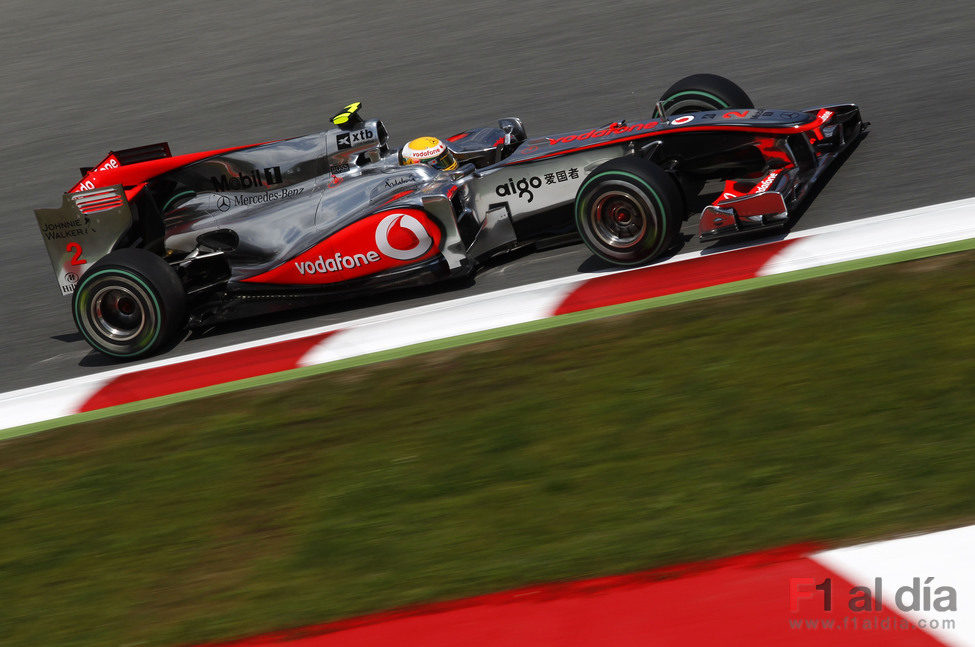 Lewis en el Circuit de Catalunya