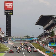 ¡Salida del GP de España 2010!