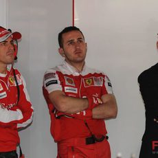 Fernando Alonso junto a Piero Ferrari