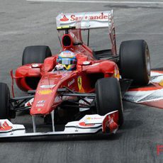 Alonso durante la remontada