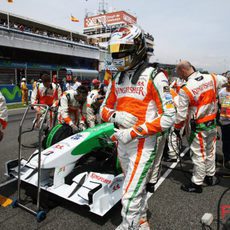 Sutil se concentra para la carrera