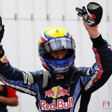 Webber celebra su segunda 'pole' consecutiva