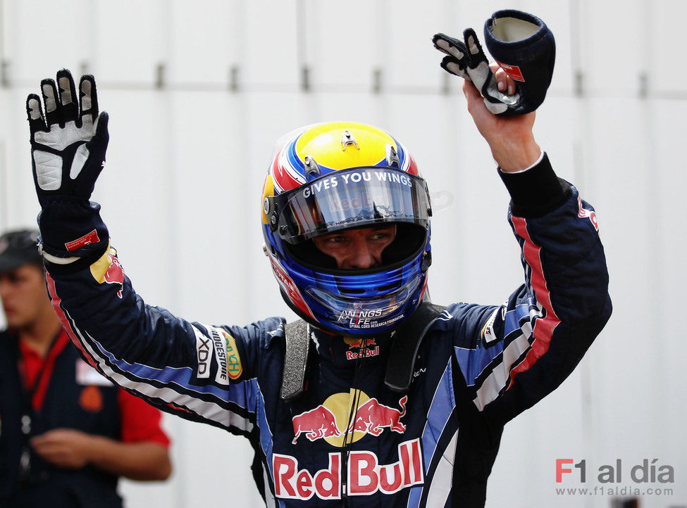 Webber celebra su segunda 'pole' consecutiva