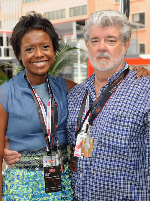 Mellody Hobson y George Lucas en Mónaco