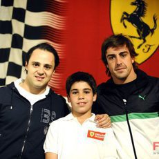 Felipe Massa, Lance Stroll y Fernando Alonso
