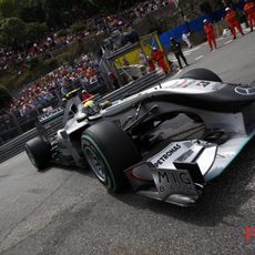 Rosberg sobre el asfalto monegasco