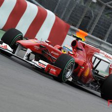 Fernando Alonso en carrera