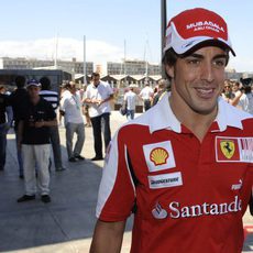 Alonso llega al Valencia Street Circuit