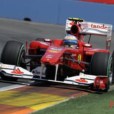 Fernando Alonso calificó cuarto en el GP de Europa 2010