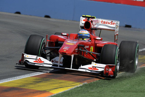 Fernando Alonso calificó cuarto en el GP de Europa 2010