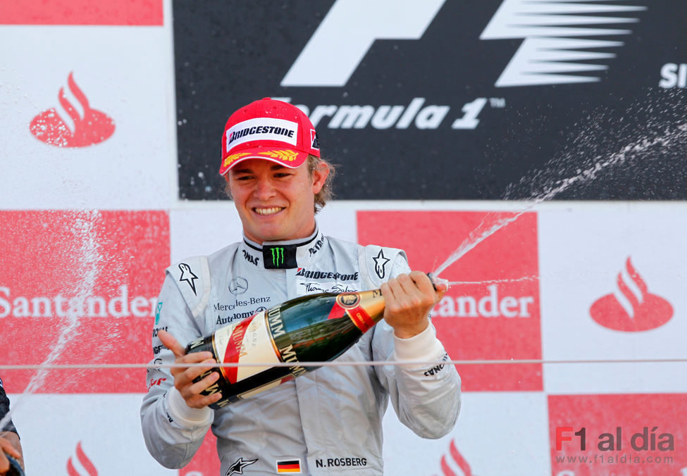 Rosberg en el podio