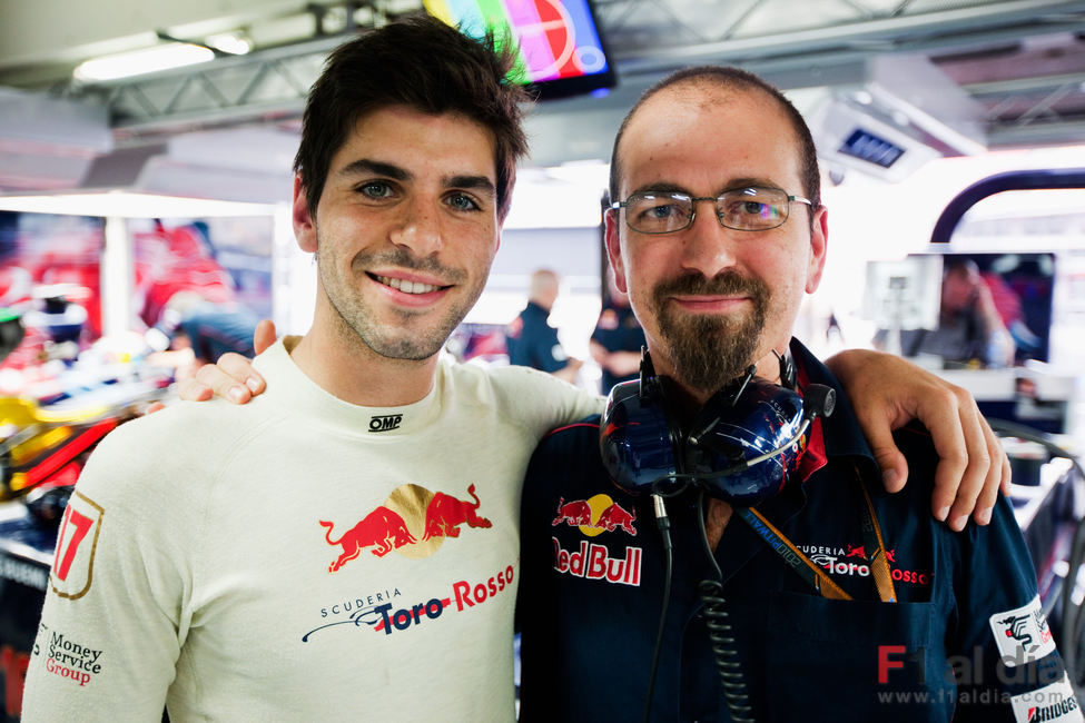 Alguersuari y su ingeniero