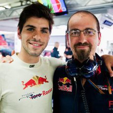 Alguersuari y su ingeniero