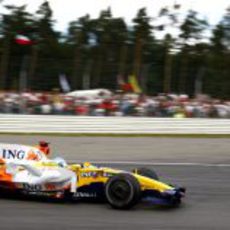 Alonso durante la carrera