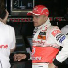 Kovalainen en el muro