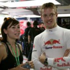 Bourdais y su mujer