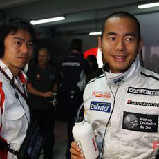 Yamamoto en boxes