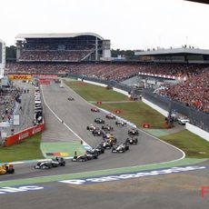 La primera curva de Hockenheim