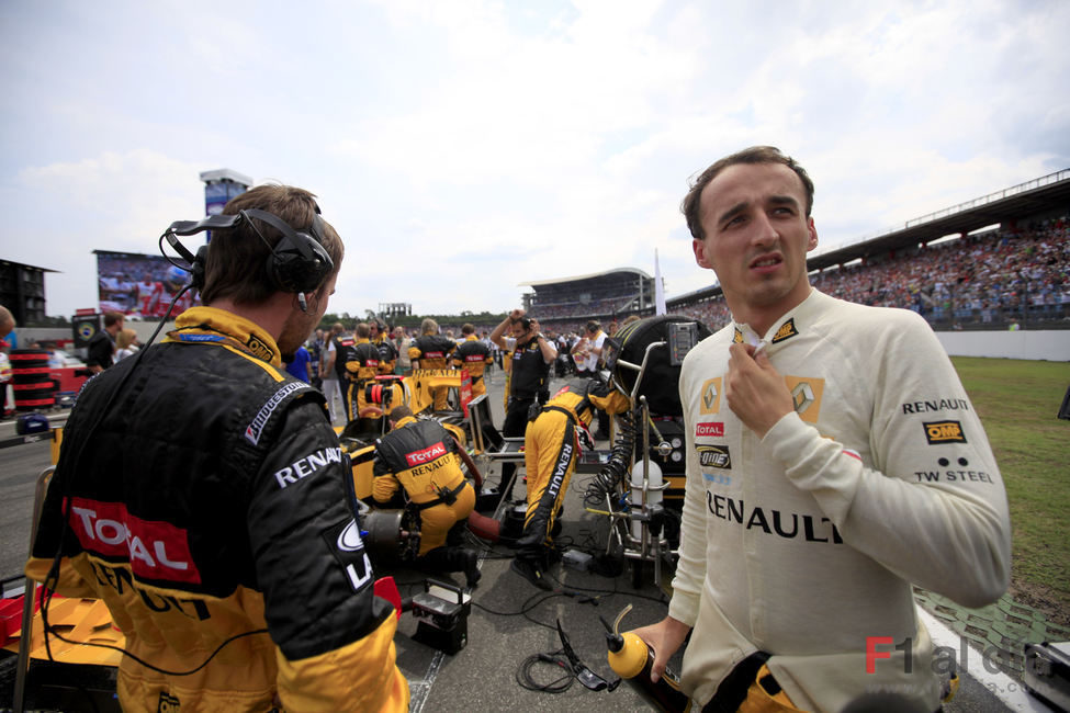 Kubica en la parrilla