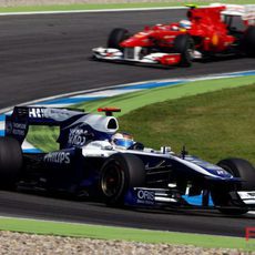 Barrichello en la pista