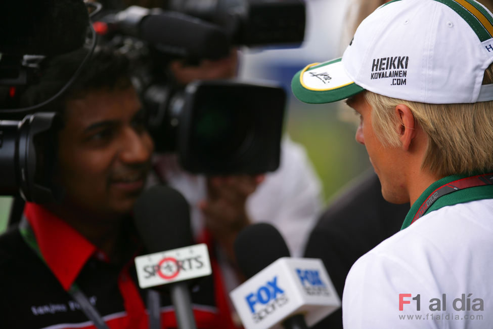 Kovalainen y la prensa