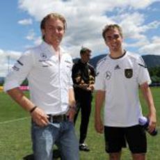 Nico Rosberg con Philipp Lahm