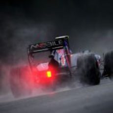 Webber en la pista