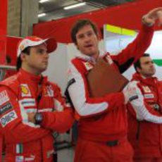 Massa en boxes