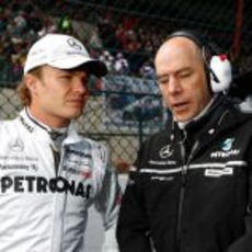 Rosberg en la parrilla