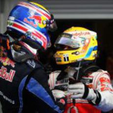 Webber y Hamilton