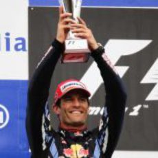 Webber con la copa