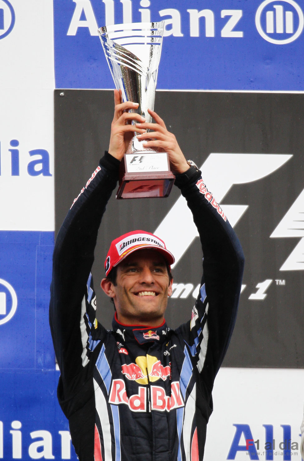 Webber con la copa