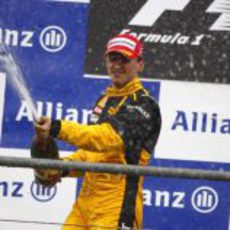 Kubica y el champán