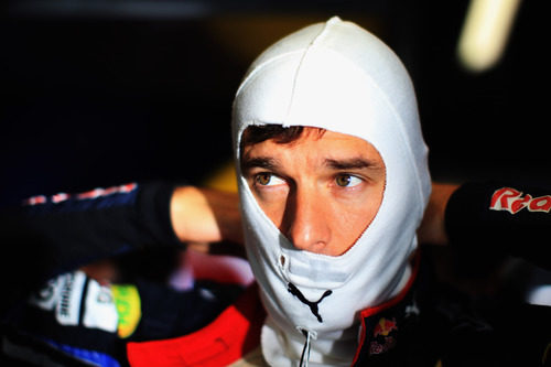 Webber a punto de salir a pista