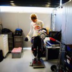 Vettel en boxes