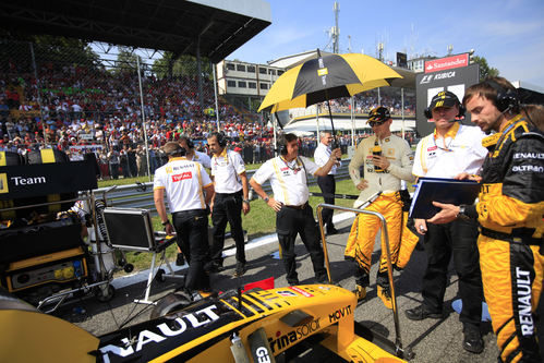 Kubica en la parrilla