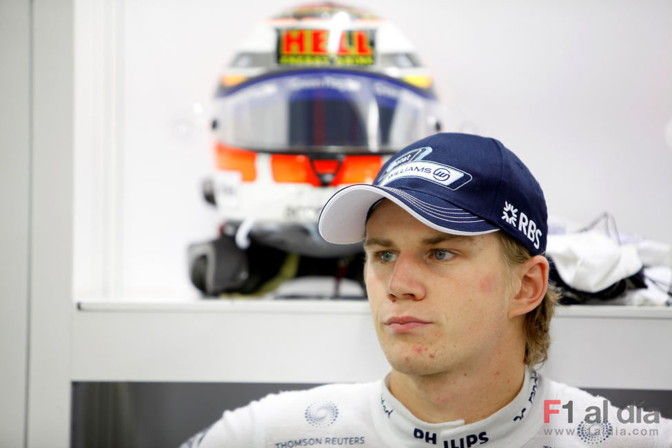 Hulkenberg en boxes