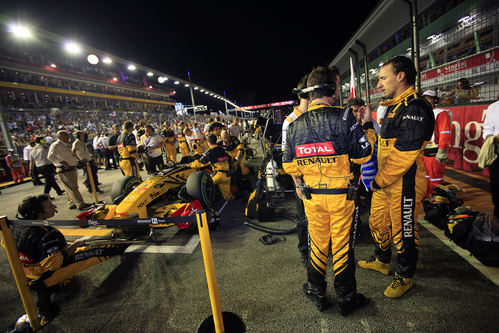 Kubica en la parrilla 