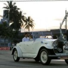 Kobayashi en la Drivers Parade