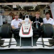 Heidfeld, Grint y Kobayashi