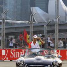 Liuzzi en la Drivers Parade